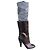 Botas Missoni de cuero bronce y malla