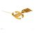 Spilla Chanel Logo CC con Nappine Oro Gold hardware - vista 3
