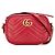Gucci Rosso Mini GG Marmont Pelle Matelassé Crossbody