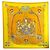 Hermès FULAR HERMES INDIA DI CATY LATHAM 1986 IN SETA 90 CM Giallo