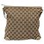 Borsa a Spalla Abbey GG Canvas Gucci Beige Oro 131326 Auth SW1474 D'oro - vista 3