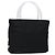 PRADA Borsa a mano in nylon nero argento Auth gh600