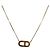 Collana Logo CD Christian Dior in metallo dorato Auth 140832