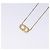 Collana Logo CD Christian Dior in metallo dorato Auth 140832 - vista 3