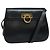 Borsa a Spalla Gancini in Pelle Salvatore Ferragamo Blu Navy Oro Auth bs28922