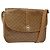 Céline Borsa a Spalla in Tela Macadam CELINE PVC Beige Oro Auth BA5468 D'oro