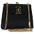 Borsa a Spalla Vala Chain in Pelle Blu Navy e Oro Auth gh620 di Salvatore Ferragamo D'oro