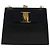 Borsa a Spalla Vala Chain in Pelle Blu Navy e Oro Auth gh620 di Salvatore Ferragamo D'oro - vista 13