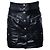 Falda de cuero recubierto Philipp Plein Negro Plata