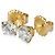 Autre Marque Orecchini a bottone in diamante a 4 griffe in oro giallo 18K 3,05 CTW G/SI1 - vista 3