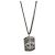 Autre Marque Pendente per cane King Baby Pave Fleur-de-Lis in diamanti neri in argento