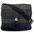 Borsa a spalla messenger in nylon tessuto a quadri Prada Verde