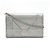 Cartera de cadena Diorama de cuero patentado Plata Metálico