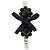 Mini prendedores de cabelo florais com laço - Simone Rocha - Cristal - Preto - vista 2