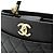 Chanel Matelassé Coco Mark Lederhandtasche Schwarz - Ansicht 8