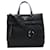 Tote Bolsa 2WAY em nylon e couro com logo triangular Prada Preto  - vista 1