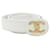 Timeless Chanel Coco Mark Leder Gürtel Weiß