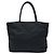 Bolso tote de nylon tessuto con logo triangular Prada Negro - vista 2