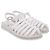 Sandali Espadrilles Chanel in Pelle di Agnello Bianca Bianco Crudo - vista 3