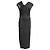 Victoria Beckham Twist Drapierte Midi-Kleid aus schwarzer Viskose
