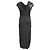 Victoria Beckham Twist Drapierte Midi-Kleid aus schwarzer Viskose - Ansicht 3