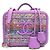 Chanel CC Filigree Sac de vanité à chaîne en tweed et cuir violet