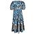 Vestido midi de capas con estampado floral Ulla Johnson Nora en algodón azul - vista 3