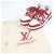 Monogram LV Trainer Leder Sneakers von Louis Vuitton Weiß Rot - Ansicht 2