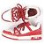 Monogram LV Trainer Leder Sneakers von Louis Vuitton Weiß Rot - Ansicht 4