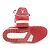 Monogram LV Trainer Leder Sneakers von Louis Vuitton Weiß Rot - Ansicht 5