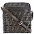 Borsa a spalla Fendi Logo Zucca Zucca Marrone