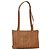 Borsa a spalla MCM Logogram Vicetos PVC Marrone Oro Auth BA5434 D'oro