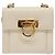 Borsa a Spalla Gancini in Pelle Bianca e Oro Salvatore Ferragamo Auth gh505 Bianco D'oro - vista 13