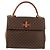 Céline CELINE Macadam Canvas Hand Bag PVC Leather 2way Brown Gold Auth ki5899 Golden - view 13