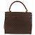 Céline CELINE Macadam Canvas Hand Bag PVC Leather 2way Brown Gold Auth ki5899 Golden - view 2