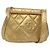 Borsa a Spalla CHANEL in Pelle di Agnello Oro CC Auth 140900 D'oro