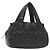 CHANEL Borsa a Mano Cococoon Nylon Nero Argento CC Auth BA5555