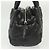 CHANEL Borsa a Mano Cococoon Nylon Nero Argento CC Auth BA5555 - vista 4