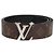 Louis Vuitton Black/Monogram Canvas & Leather Reversible 40MM Initiales Belt