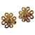 Boucles d'oreilles maxi dorées Yves Saint Laurent  - vue 1