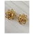 Boucles d'oreilles maxi dorées Yves Saint Laurent  - vue 2