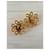 Boucles d'oreilles maxi dorées Yves Saint Laurent  - vue 4