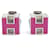 Hermès Hermes HERMES Earrings Cage de H Metal Enamel Silver Magenta Silvery  - view 1