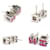 Hermès Hermes HERMES Earrings Cage de H Metal Enamel Silver Magenta Silvery  - view 4
