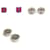Hermès Hermes HERMES Earrings Cage de H Metal Enamel Silver Magenta Silvery  - view 5