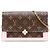 Portafoglio Louis Vuitton Monogram Flore Marrone con Catena