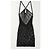 Coperni Pailletten Häkel Minikleid schwarz - Ansicht 2