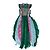 Abito Gucci in chiffon di seta color block Multicolore - vista 3