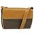 Borsa a Spalla GUCCI in Tela Pelle Marrone Oro Auth ep10464 D'oro