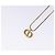 Collana in metallo dorato con logo CD in pietra Christian Dior Auth 140833 - vista 3